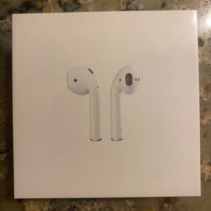 Brand new Apple air pods 2nd generation brand new in plastic wrap.